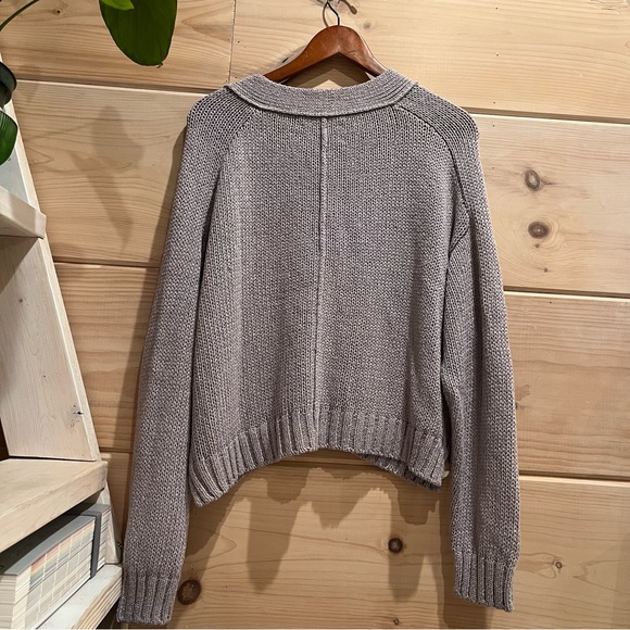 Brochu Walker Cropped Chunky Knit Button Up Cardigan in Asher Multi M - Picture 14 of 16